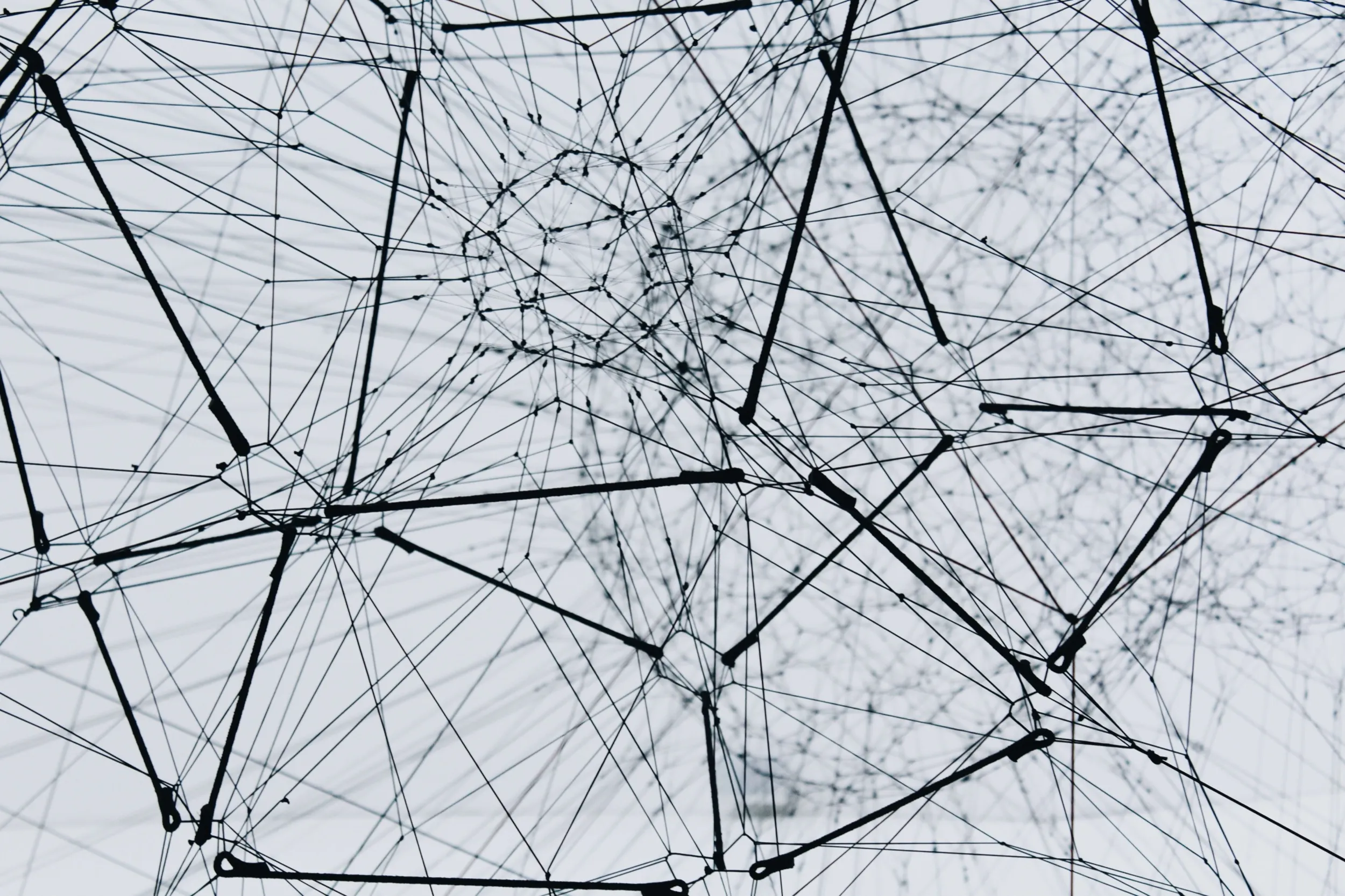 Metal structure, representing a graph