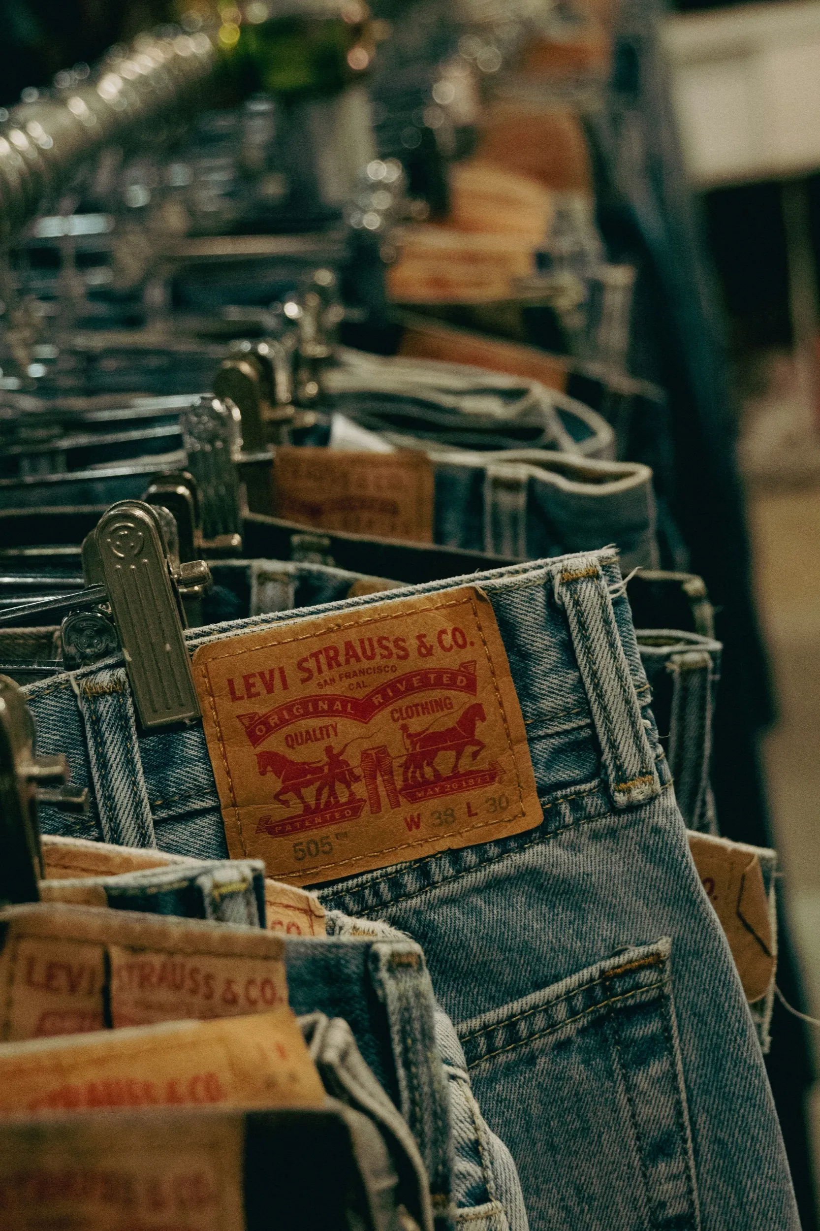 Jeans in a fashion store, illustrating assortment optimization
